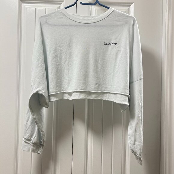OAK + FORT Cropped Long Sleeve Light Blue - Picture 1 of 6